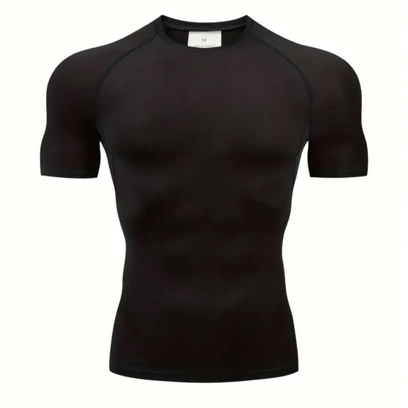 Camisa POLIÉSTER Camiseta de Compressão Academia Esporte Exercícios LISA BÁSICA Treino Rash Guard Jiujitsu