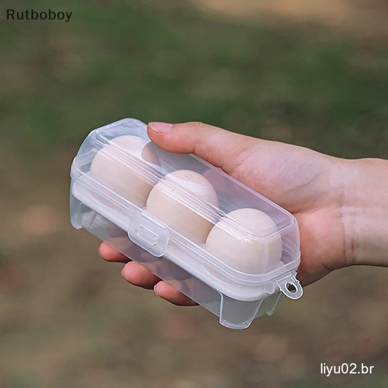 [Corte] 1PCEgg Caixa 3/4/8 Grades Recipiente Porta Ovos Para Camping Exterior Picnic Eggs Armazenamento De Anti-Queda CO