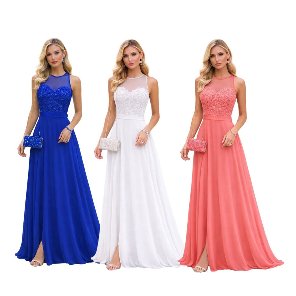 Vestido Noiva Casamento Madrinha Festa Baile Formatura Chique Elegante Moda Feminino Luxo Renda Cartorio 2799