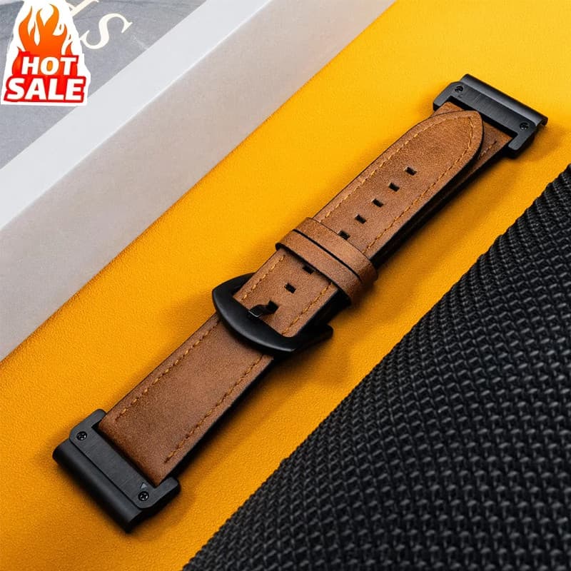 Pulseira De Couro De Ajuste Rápido 22 Mm 26 Compatível Com Garmin Fenix 8 51 47 7 7X 6 6X Pro/Epix Gen 2/5 5X 3 Strap (C