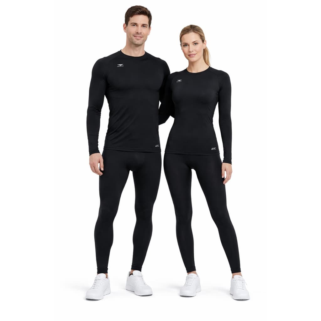 Kit 2 Conjuntos Calça E Camisa Térmica Manga Longa Penalty Segunda Pele Proteção Solar UV 50