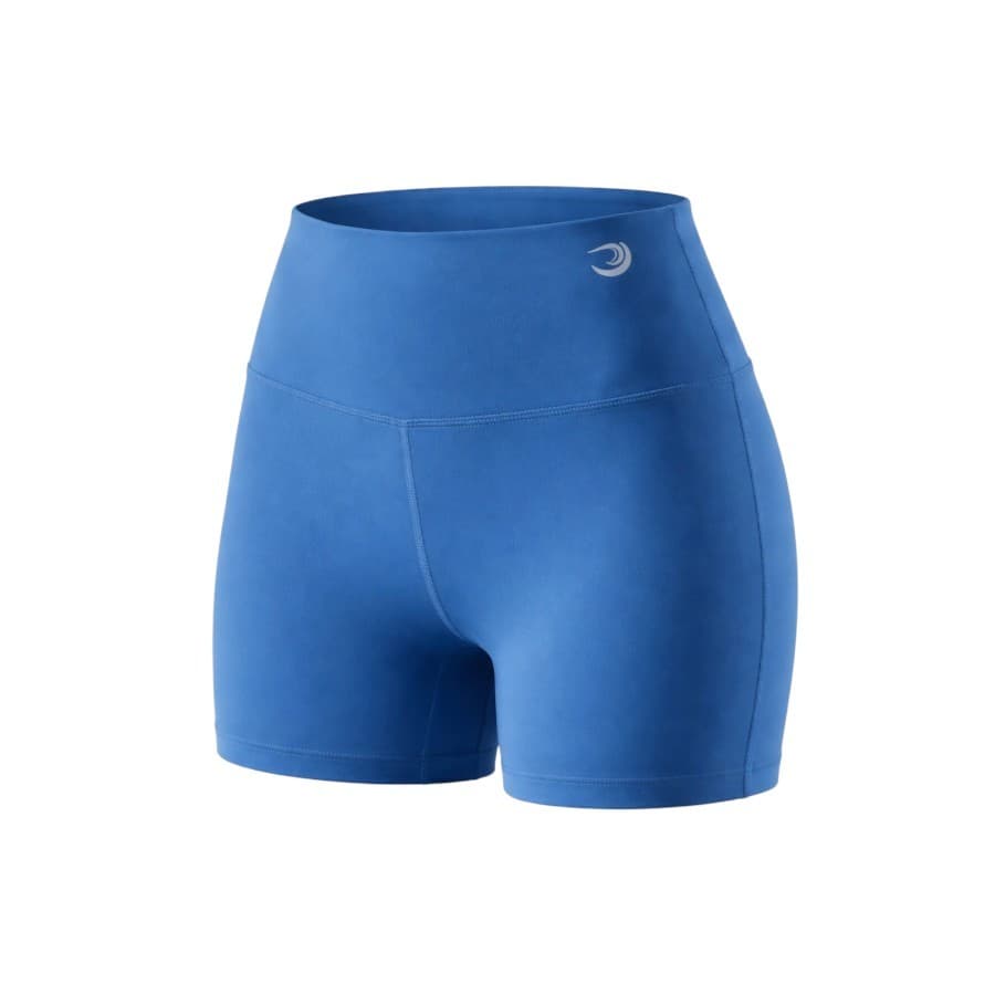 Shorts Curto Preto Treino Academia Poliamida Yoga Pilates Corrida Azul