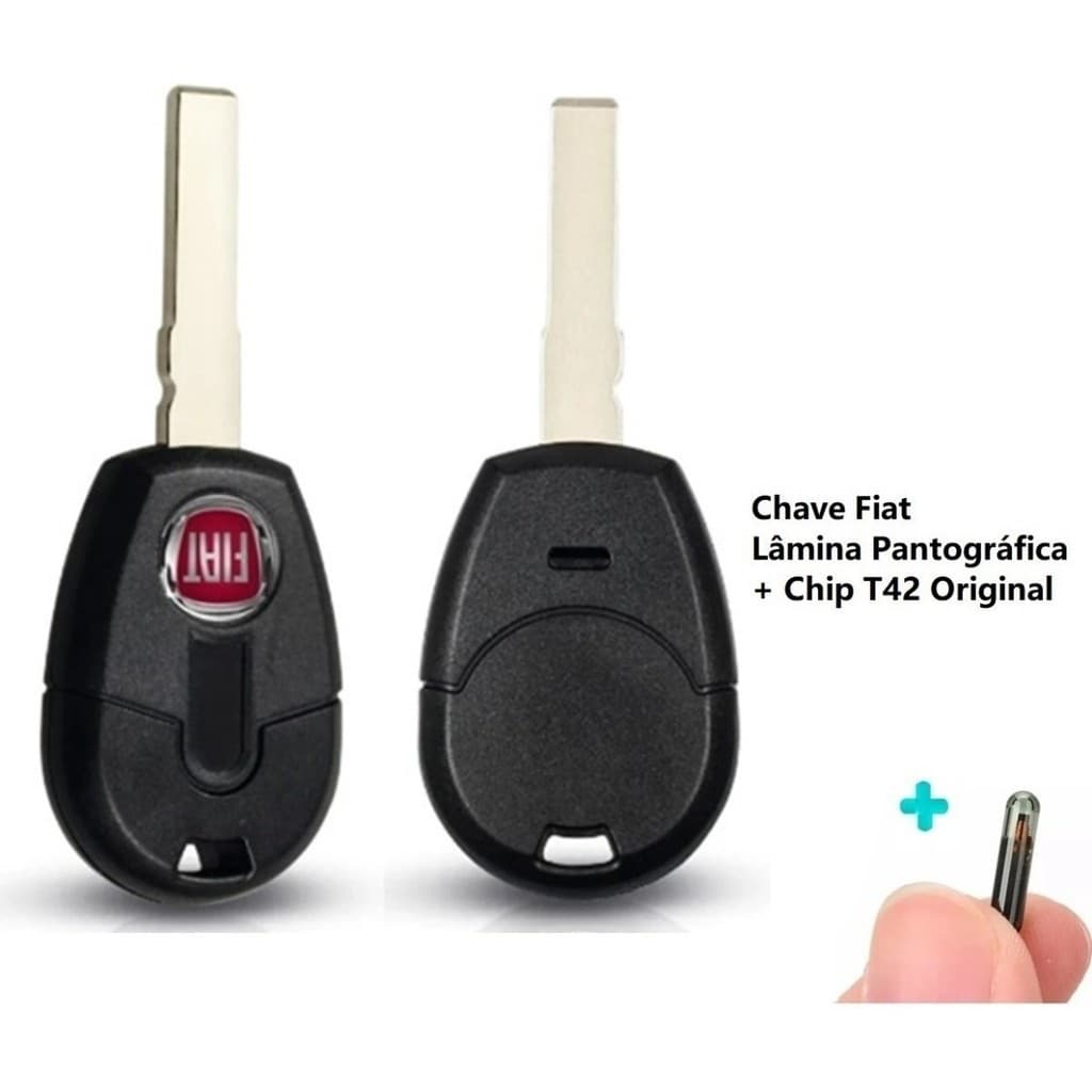 Chave Fiat Com Chip T42 Palio Punto Ideia Linea Pantografica