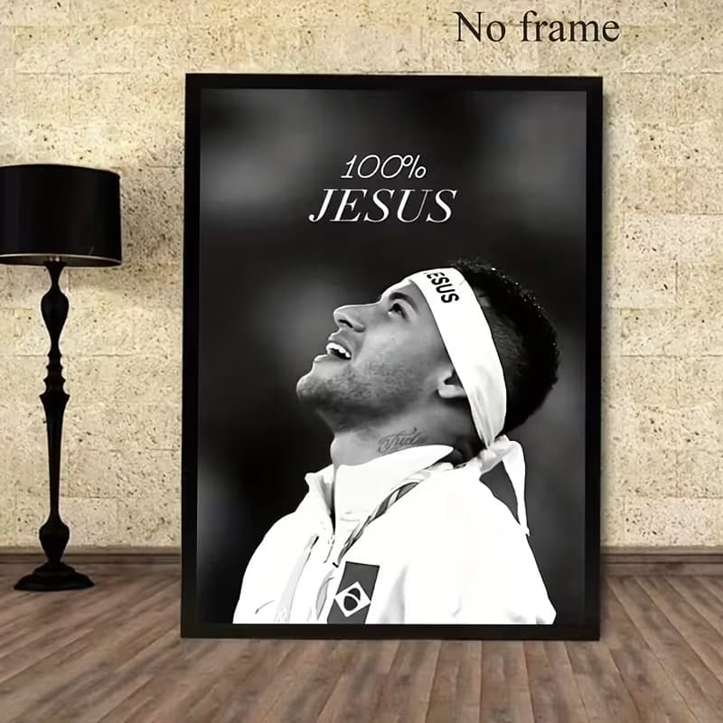 Quadro Decorativo Neymar Jr 100% Jesus