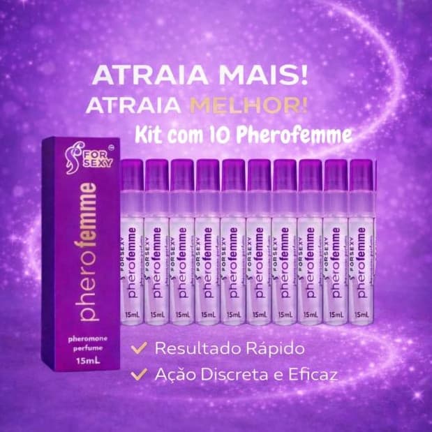Pherofemme Perfume Feminino com Feromônios – Fragrância Marcante e Sensual Alta Fixação Envolvente