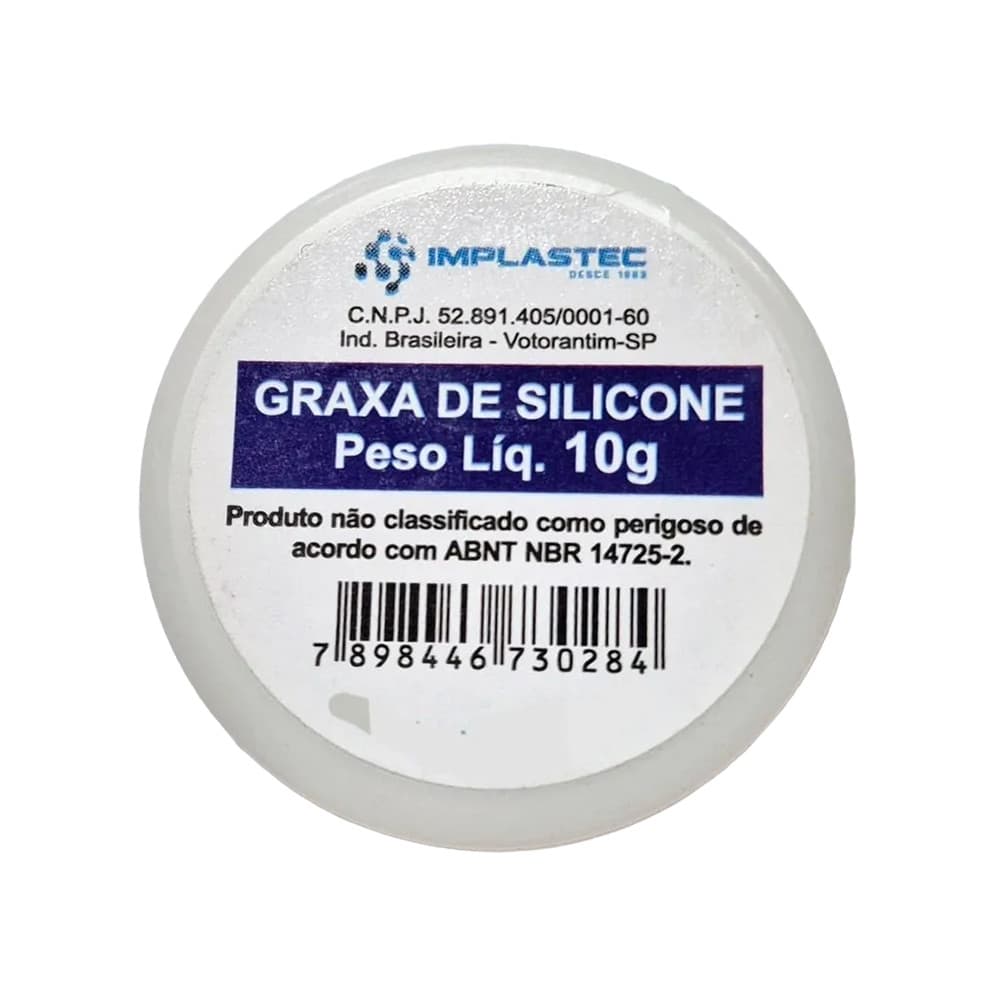 Graxa Silicone Dielétrica Lubrificante Alta Temperatura 10g