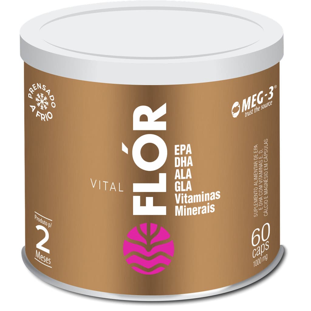 Vital Flor Óleo De Peixe Vitaminas e Minerais Mulher 60 caps