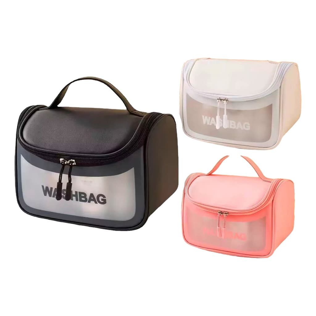 Necessaire Bolsa Mão Maquiagem Compacta Com Alça