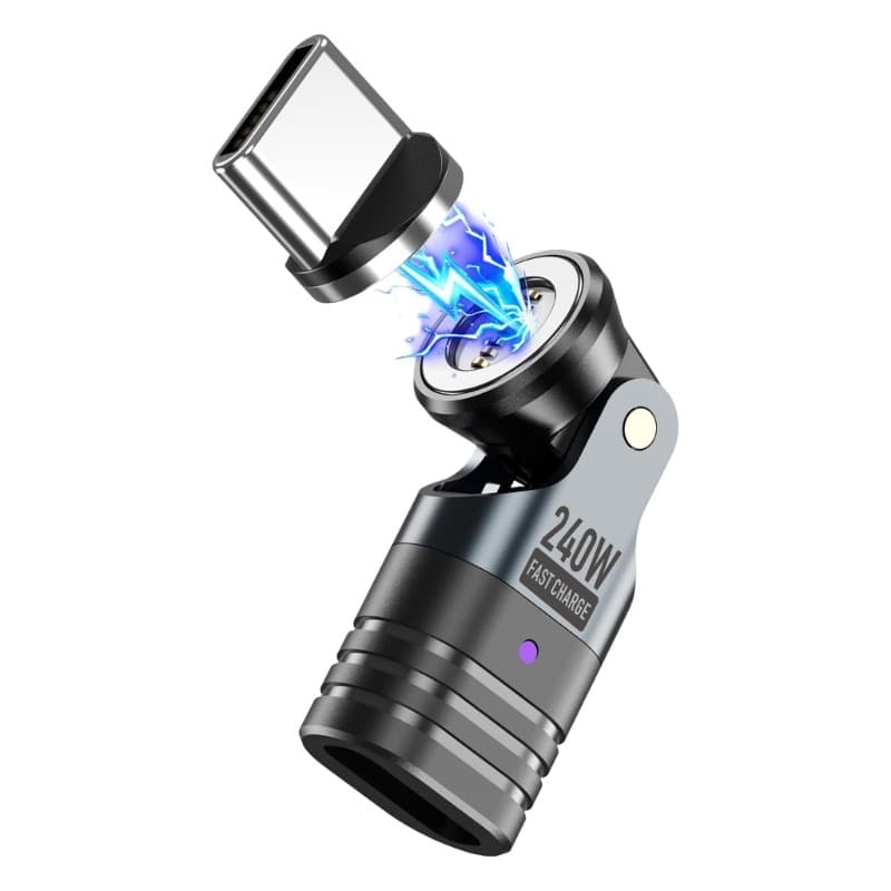 RUN Fast 240W Carrega O Conector Do Adaptador Tipo C 540 Graus Livremente