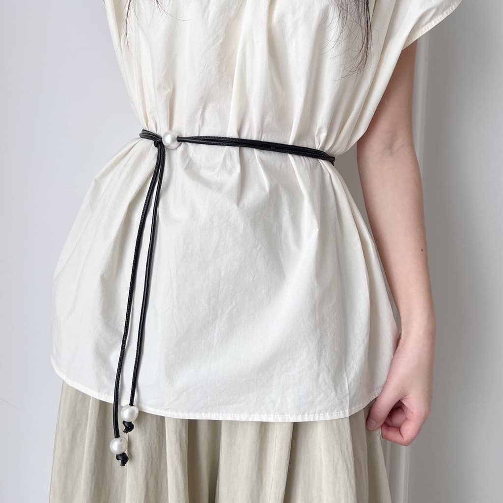 Verão novo estilo pérola cintura fina corda All-matching saia cinto feminino moda Wear acessórios combinando estilo simp