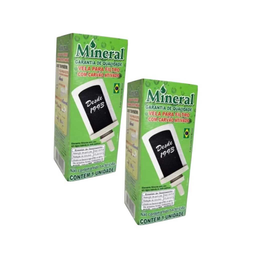 Kit 2 - Velas Carvão Ativado para Filtro De Barro - MINERAL ou ACQUA AZZURRA - Entrega Rápida