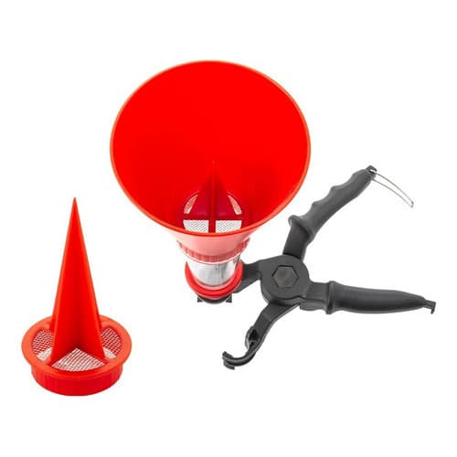 Funil Auto Ajustável Profissional Óleo Motor Supermotoimport Vermelho