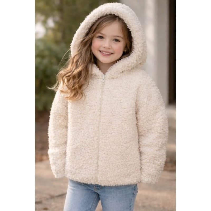 Casaco Teddy Infantil Off White, Rosa Bebe, Rosa Pink