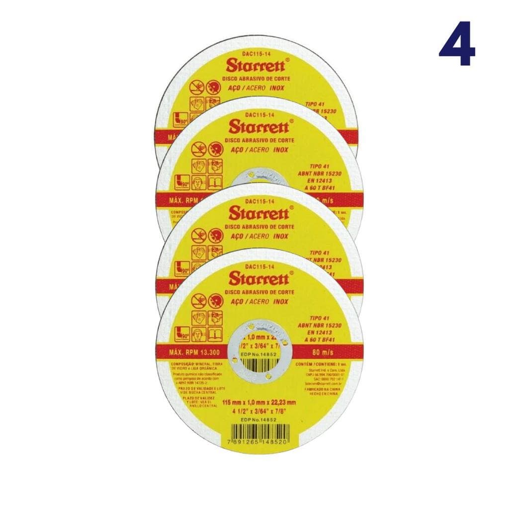 DISCO ABRASIVO DE CORTE ESMERILHADEIRA STARRETT DAC115-14