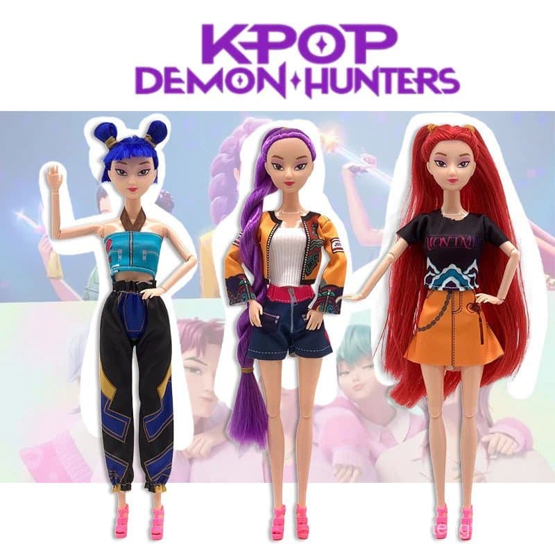 Figuras De Ação Brinquedo KPOP Demon Hunters 30cm 11 Boneca Conjunta Zoey Mira Rumi