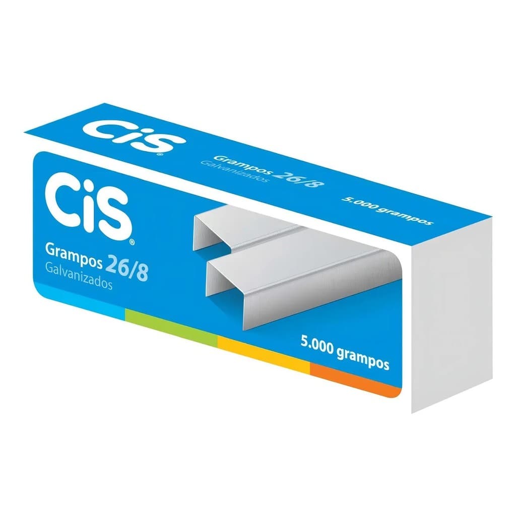 Grampo Galvanizado 26/8 5000 Grampos - Cis