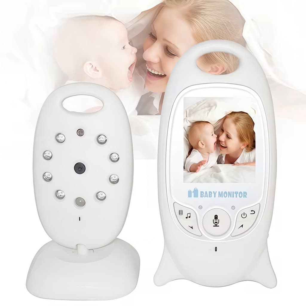Babá Eletrônica Portátil com Câmera Monitor de Bebê Visão Noturna Temperatura e Música
