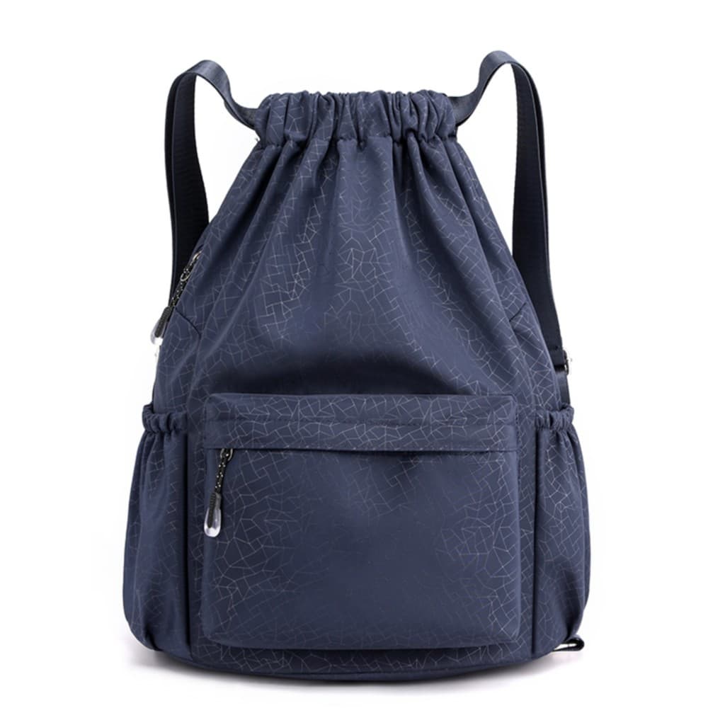 Mochila com cordão mochila de náilon feminino leve dobrável mochila de viagem ao ar livre saco de esportes simples saco