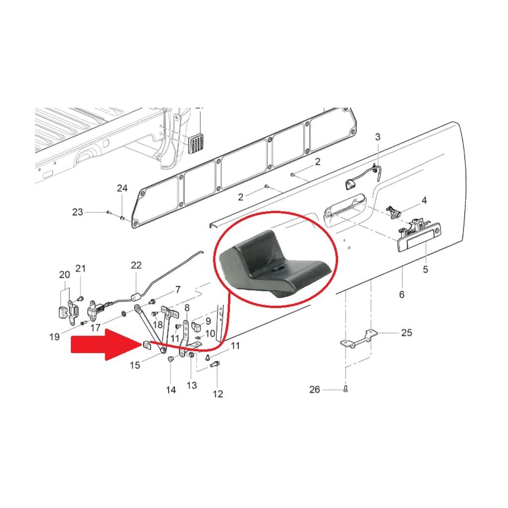 Coxim Batente Superior Tampa Traseira S10 GM - 94768814  GM