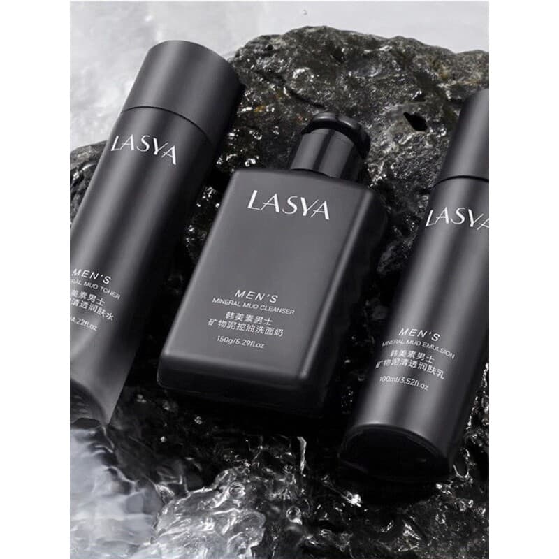 Conjunto de produtos de cuidados com a pele masculino francês LASV refrescante hidratante hidratante suave pele loção de