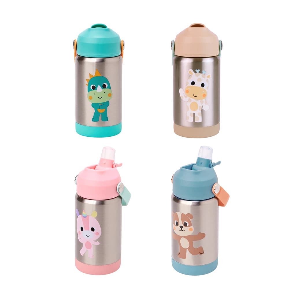 Buba Copo Térmico Parede Dupla com Canudo 360ml Linha Zoo