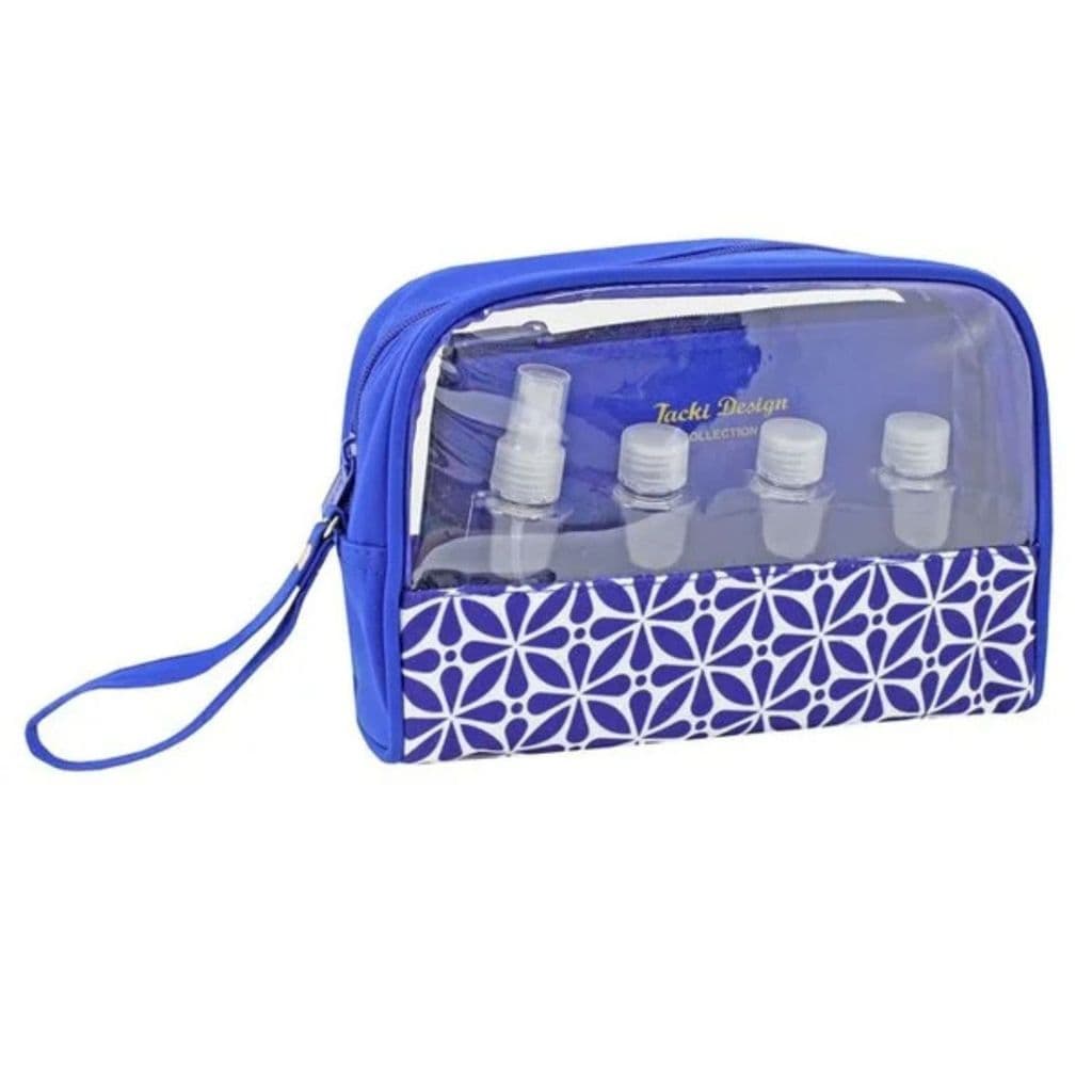 Kit de Necessaire com Frascos Étnica ABC16112 Jacki Design Cor:Azul
