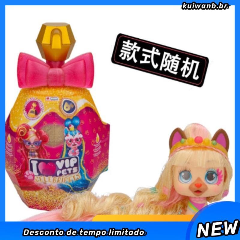 Adoro os brinquedos VIP Pets Surprise Hairdressers, boneca de poodle surpresa, caixa surpresa, garrafa de leite para JWN
