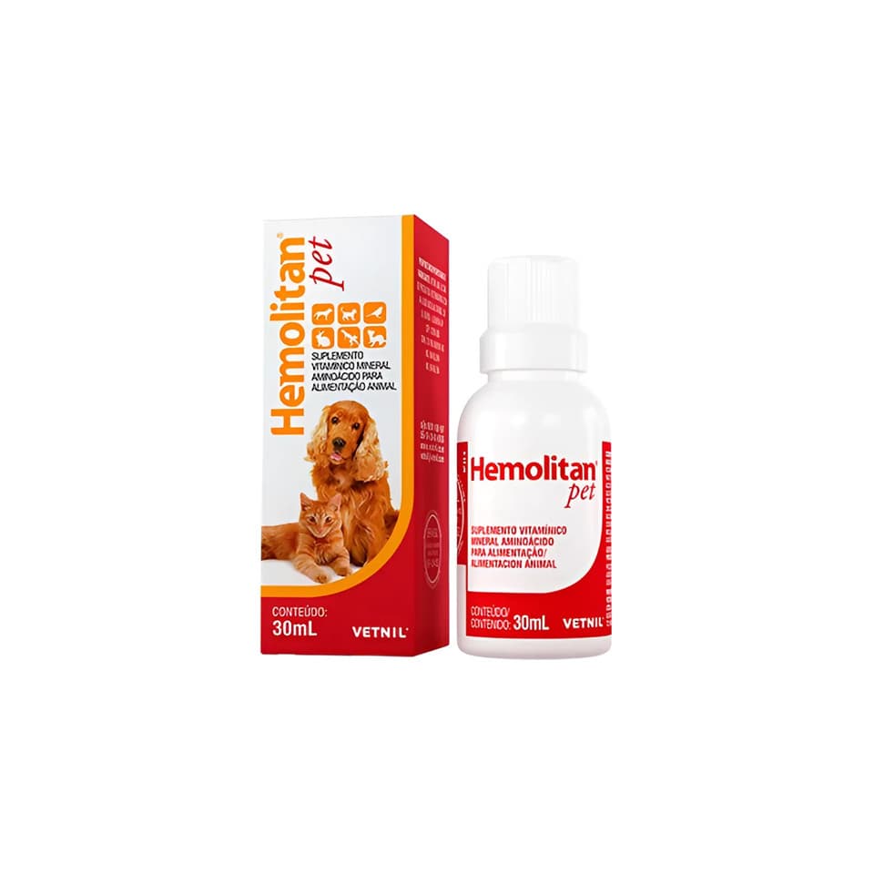 Hemolitan Pet Suplemento Vitamínico Mineral 30ml
