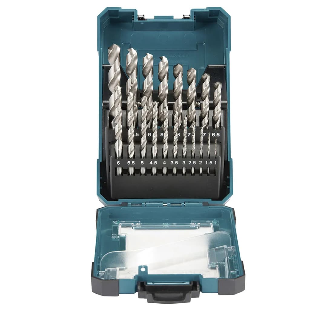 Jogo de Brocas Makita Para Metal HSS-G 19 Peças 1,0 a 10,0mm D-67549