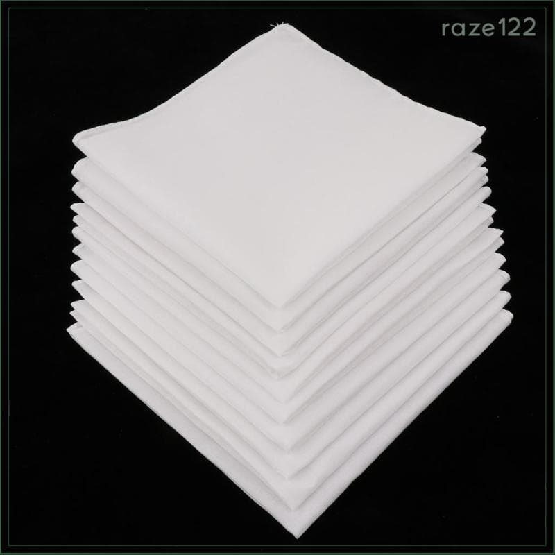 [Raze122] Lenço De Bolso Para Casamento Feminino Masculino Com 10 Peças De Algodão