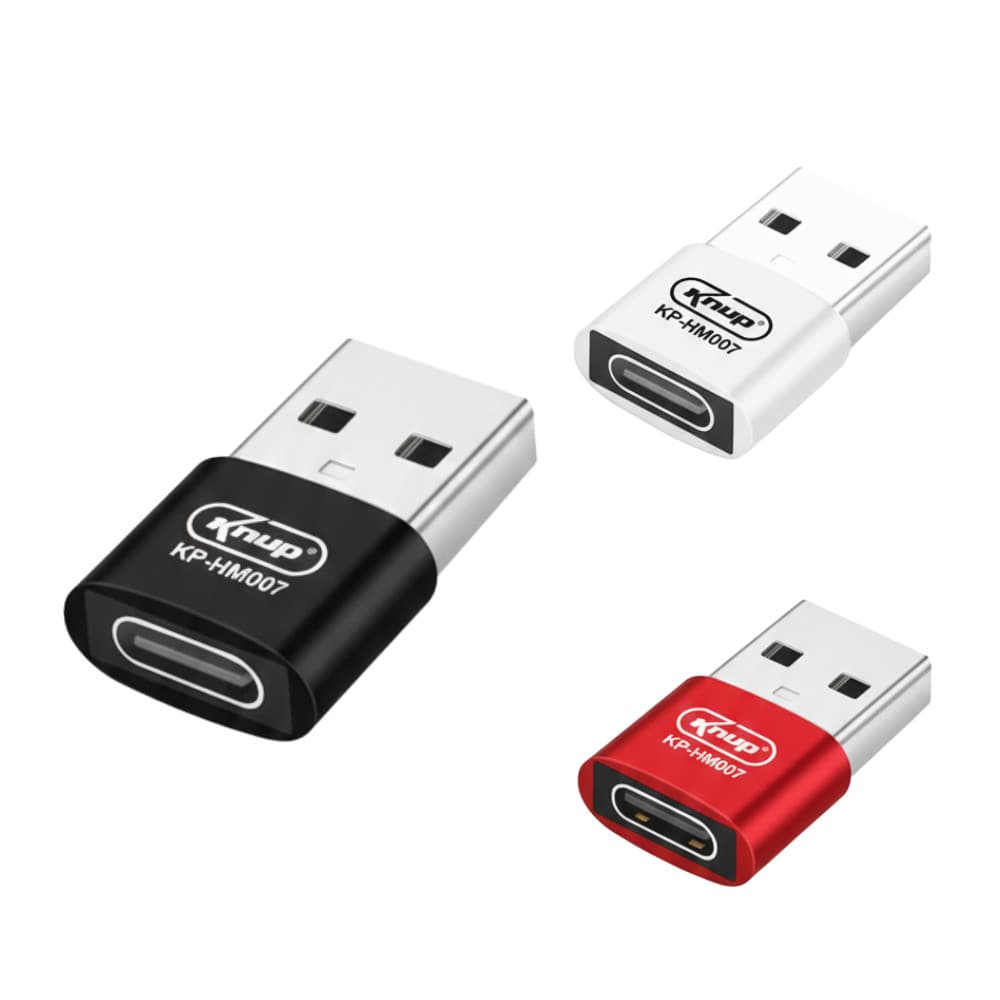 Adaptador USB Para USB-C Fêmea Para iPhone 11 12 13 14 15 Samsung Tipo C Knup Original Dados
