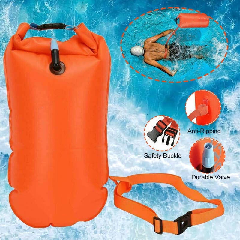 Saco de armazenamento de PVC impermeável de boia de natação multifuncional para natação de esportes aquáticos