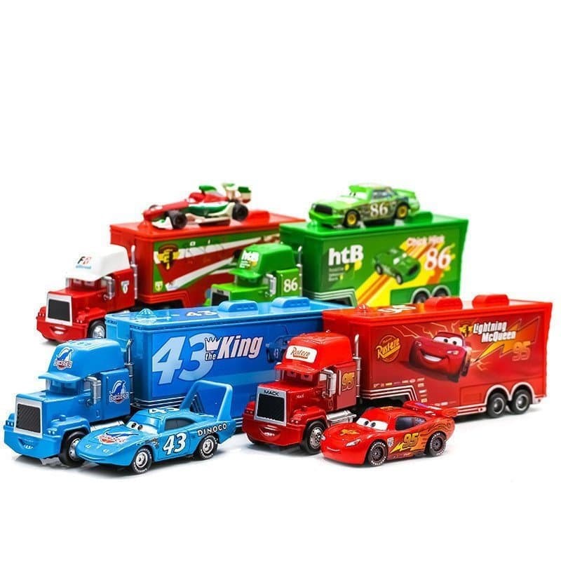 Brinquedos Pixar Cars 3, Relâmpago McQueen, Modelo de Caminhão de Liga Metálica 1:55 AIG4