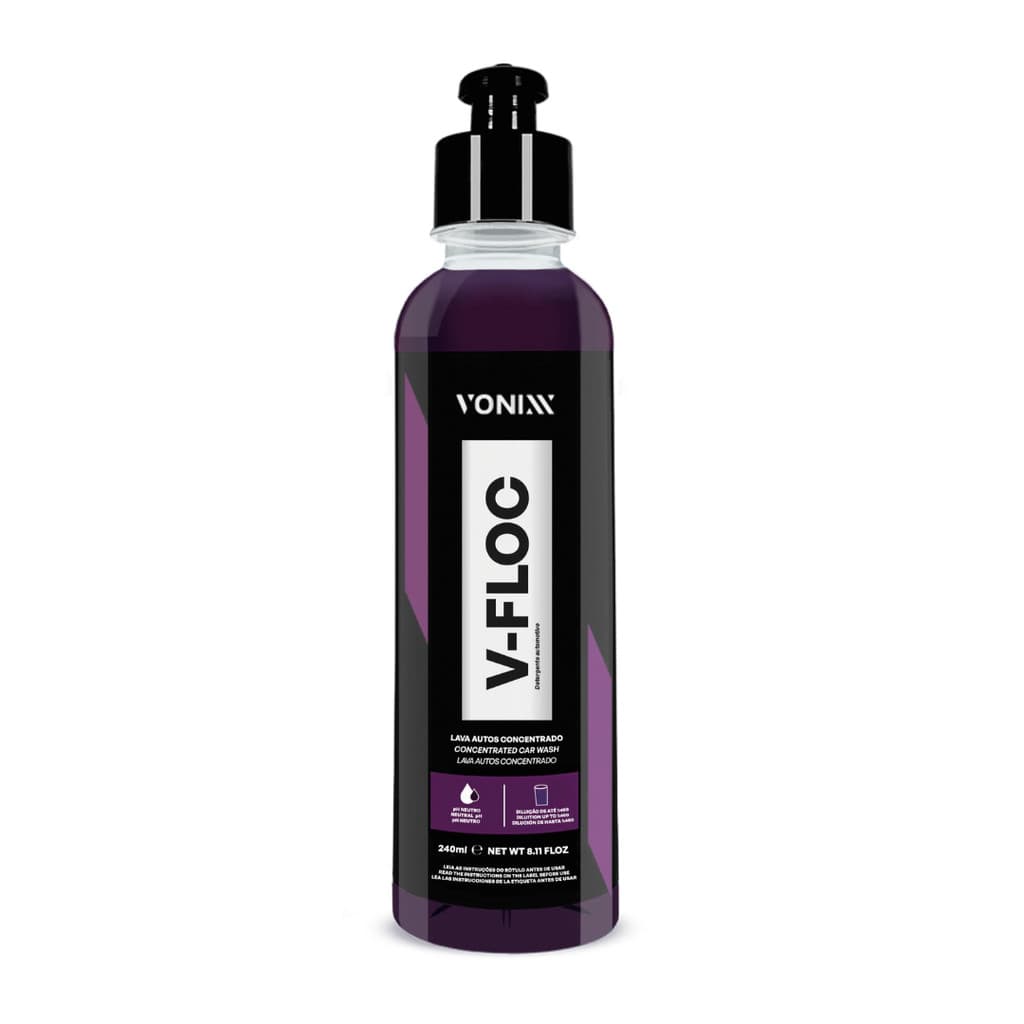 Vonixx V-Floc 240ML Lava Autos de Alta Performance pH Neutro com Agentes Condicionadores e Tensoativos Especiais