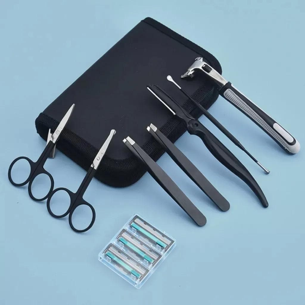Kit P/ Design Sobrancelhas Tesoura Escovinha Pinça Completo