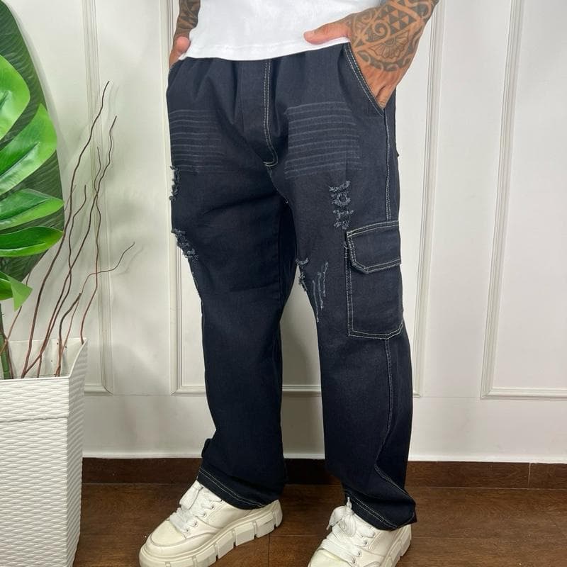 Calça Cargo Unha de gato  Masculina Streetwear Premium Larga