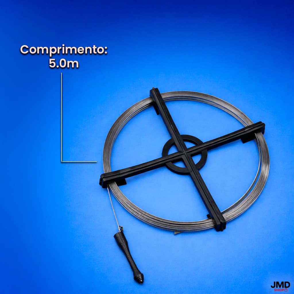 Desentupidor de Cano 5m com Cabo Flexível para Gordura Cabelo e Sujeira