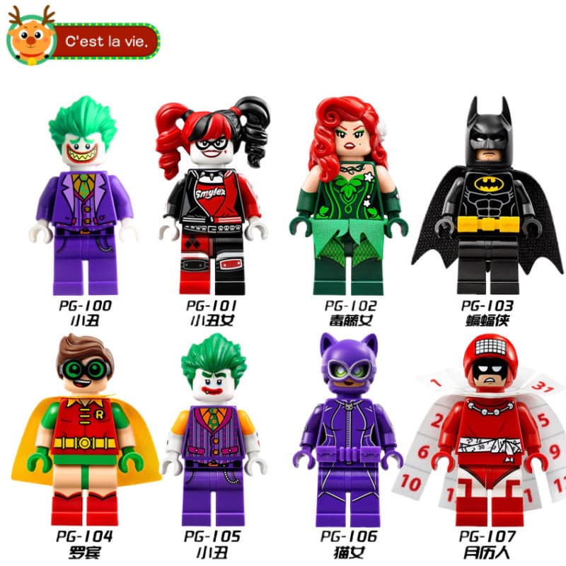Crianças brinquedos blocos de construção educacionais presentes de aniversário morcego decoração Robin