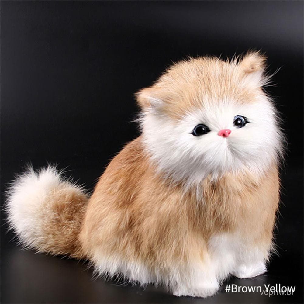 Simulação Brinquedos Pelúcia De Gato Bonitos Com Som Para Crianças Aniversário Imitação Criativa Festa De Decoração