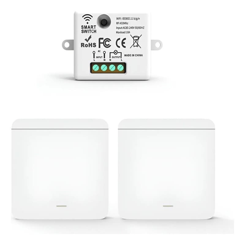 Interruptor sem fio RF 433Mhz Controle remoto inteligente de luz Painel de parede