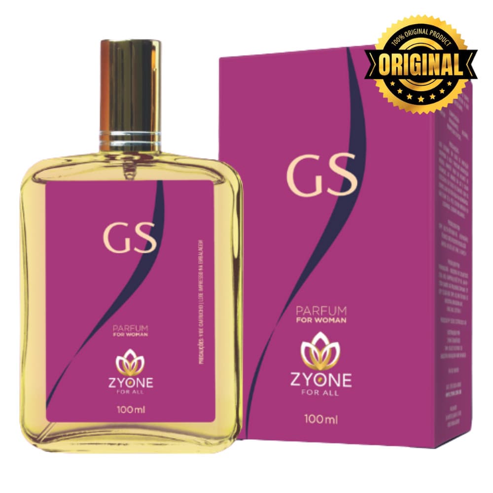 GS Zyone Cosméticos Feminino Parfum 100ml Alta Fixação 25% Essência Premium