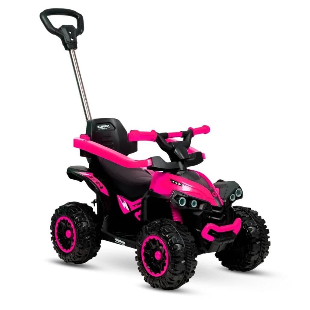 Quadriciclo Elétrico Infantil 6V Flash Wheels Pimpi Com Empurrador Luzes e Som
