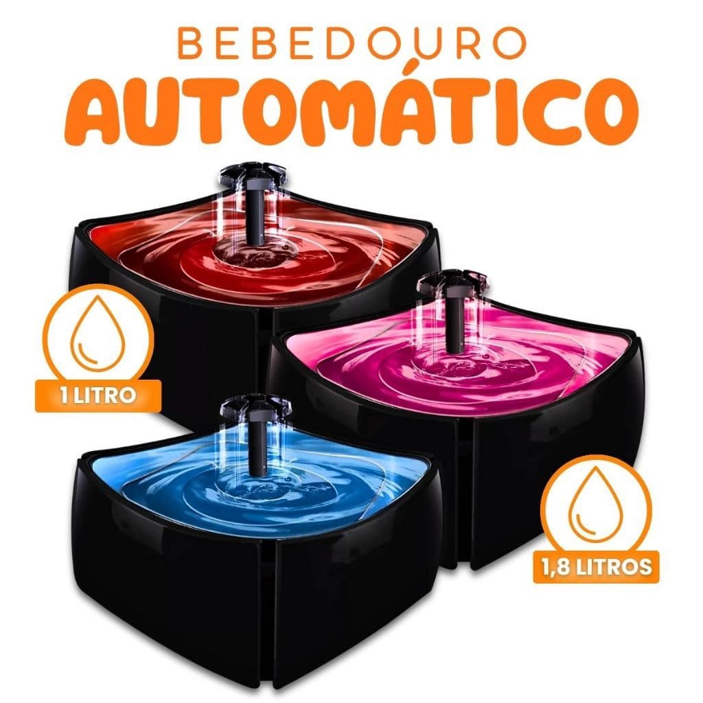 Bebedouro Automático Fonte Água Cachorro Gato