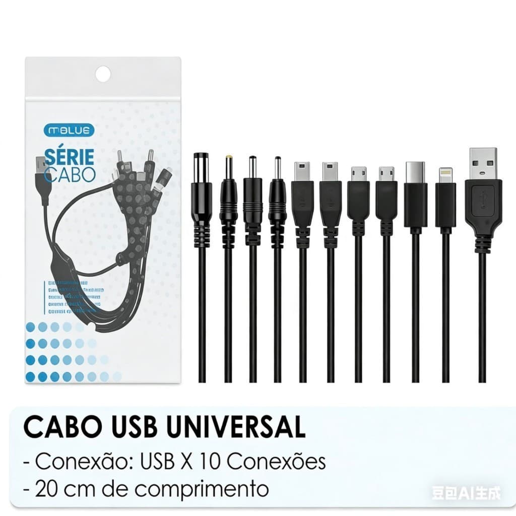 Itblue Cabo Usb Universal 10em 1 20 Cm De Comprimento (entrega Rápido)