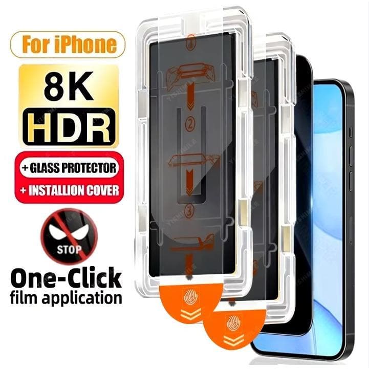 Pelicula temperado protetores tela de fácil instalação livre de poeira para iphone11 12 13 14 15 16 17 promax