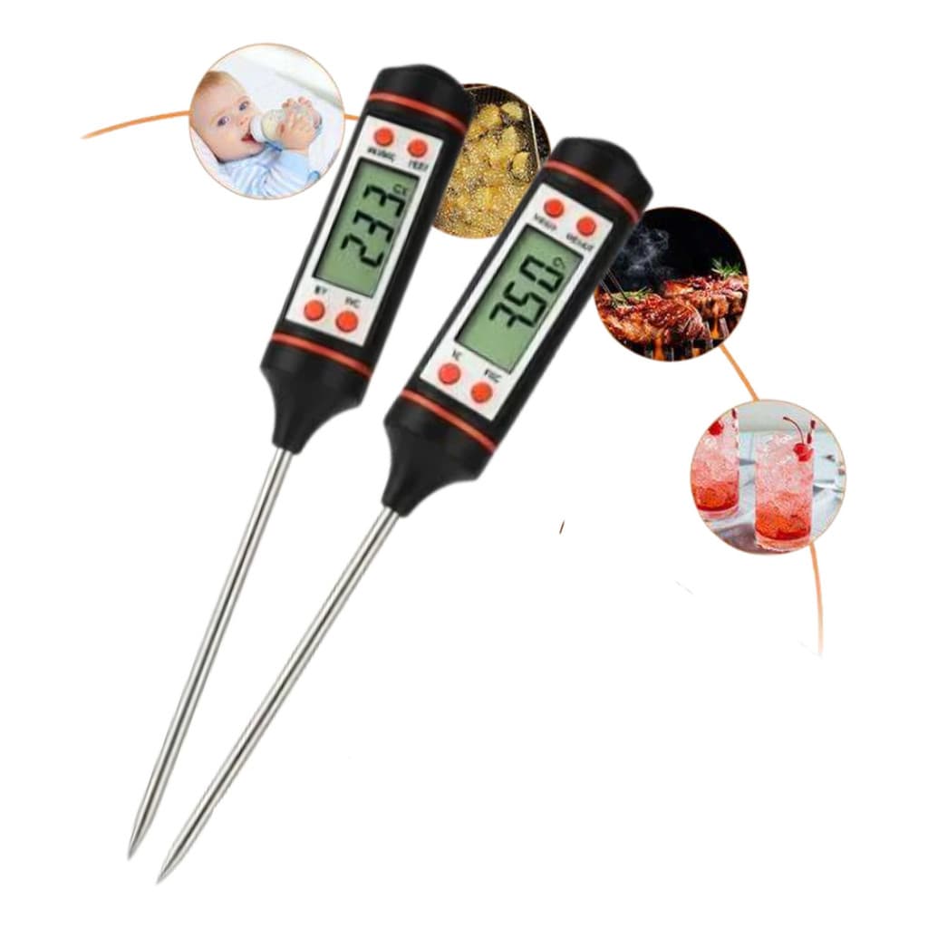 Kit  2 Termômetro Culinário Digital Espeto Alimento Cozinha LWJ144