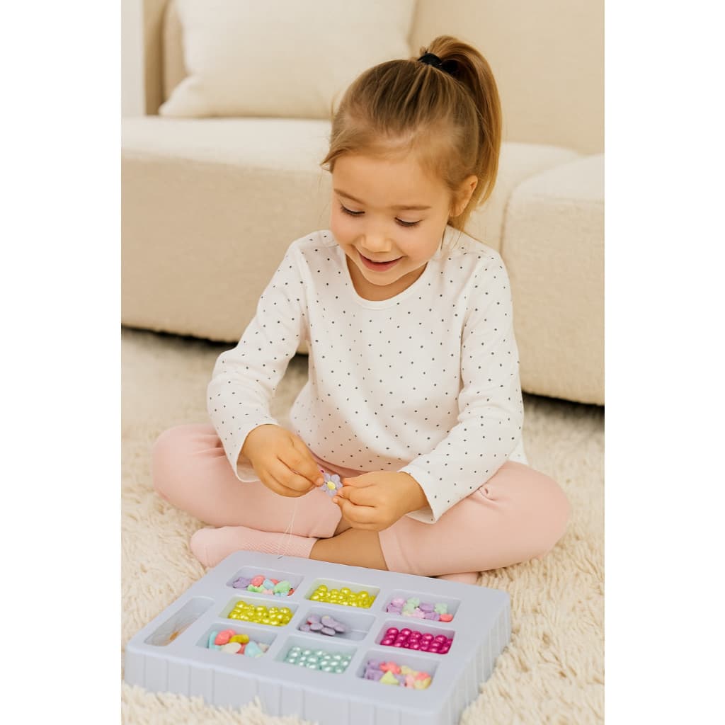 Kit Joias Infantil Fazer Acessórios Pulseira Corrente Anel Artesanato Criativo Menina