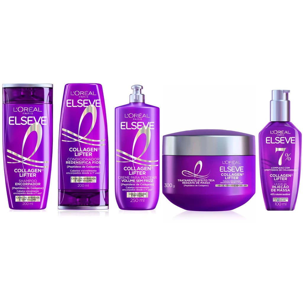 KIT COMPLETO ELSEVE COLÁGENO LIFTER  - 5 ITENS LANÇAMENTO