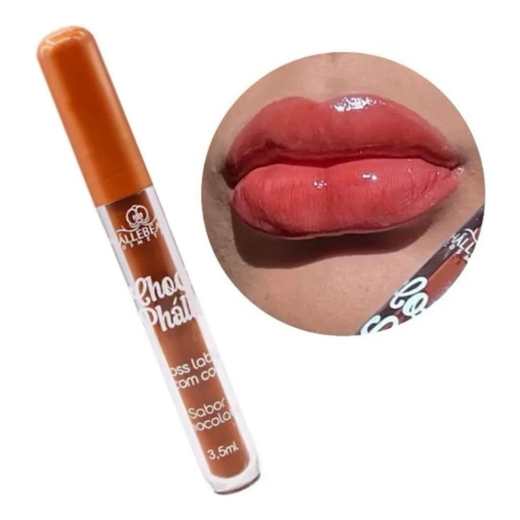 Gloss Labial De Chocolate Brilhante Hidratação Phallebeaut