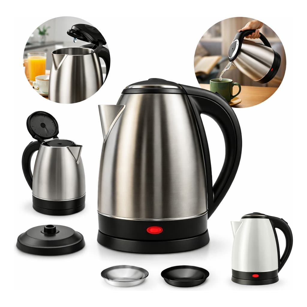 Chaleira Elétrica Inox Praticidade Aquecimento Rápido Café Chimarrao Cozinha Chá indicador 2L 220V